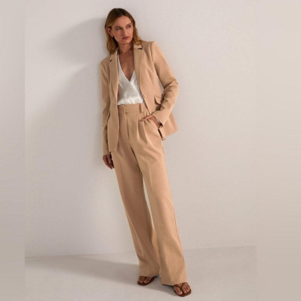 Favorite Daughter Classic Tan Wide Leg Chinos